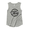 Rejoice Always - Ladies' Cap Sleeve-Heather Grey-S-Made In Agapé