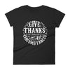Give Thanks In All Circumstances - Ladies' Fit Tee-Black-S-Made In Agapé