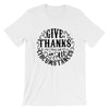 Give Thanks In All Circumstances - Cozy Fit Short Sleeve Tee-White-S-Made In Agapé