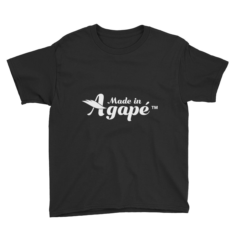 Made In Agapé™ - Youth Short Sleeve Tee-Black-XS-Made In Agapé