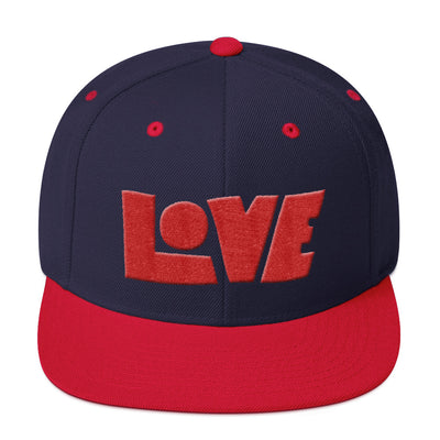 LOVE Protects - Snapback Hat-Navy/ Red-Made In Agapé