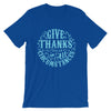 Give Thanks In All Circumstances - Cozy Fit Short Sleeve Tee-True Royal-S-Made In Agapé
