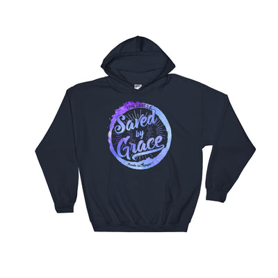 Saved By Grace - Men's Hoodie-Navy-S-Made In Agapé