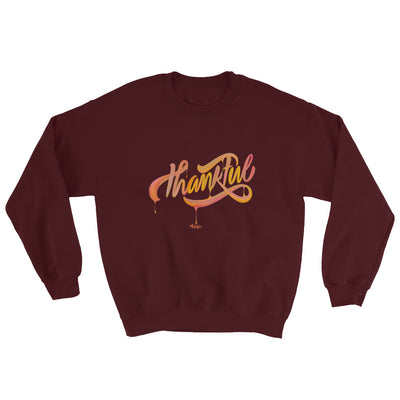 Thankful - Men's Sweatshirt-Maroon-S-Made In Agapé