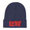 LOVE Protects - Knit Beanie-Navy-Made In Agapé