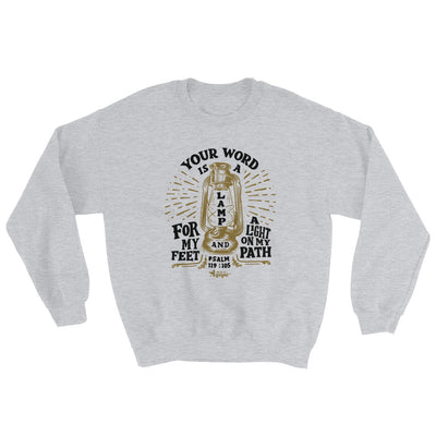 Lamp For Feet And Light On Path - Men's Sweatshirt-Sport Grey-S-Made In Agapé