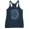 Never Give Up - Ladies' Triblend Racerback Tank-Vintage Navy-XS-Made In Agapé