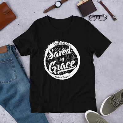 Saved By Grace - Unisex Crew-Black-XS-Made In Agapé