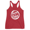 Saved By Grace - Ladies' Triblend Racerback Tank-Vintage Red-XS-Made In Agapé