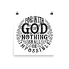 Nothing Impossible With God - Poster-12×12-Made In Agapé