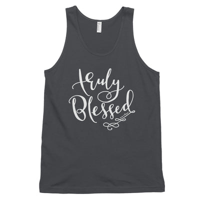 Truly Blessed - Unisex Tank-Asphalt-XS-Made In Agapé