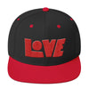 LOVE Protects - Snapback Hat-Black/ Red-Made In Agapé