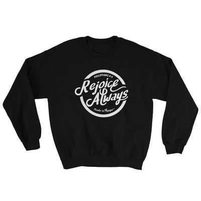 Rejoice Always - Women's Sweatshirt-Black-S-Made In Agapé