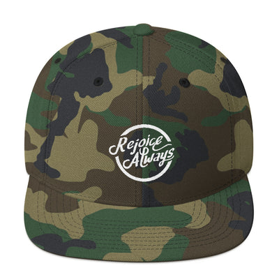 Rejoice Always - Snapback Hat-Green Camo-Made In Agapé
