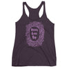 Never Give Up - Ladies' Triblend Racerback Tank-Vintage Purple-XS-Made In Agapé