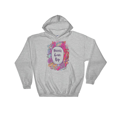 Never Give Up - Women's Hoodie-Sport Grey-S-Made In Agapé