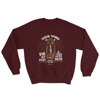 Lamp For Feet And Light On Path - Women's Sweatshirt-Maroon-S-Made In Agapé