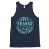 Give Thanks In All Circumstances - Unisex Tank-Navy-XS-Made In Agapé