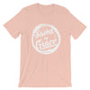 Saved By Grace - Cozy Fit Short Sleeve Tee-Heather Prism Peach-XS-Made In Agapé