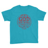 Nothing Impossible With God - Youth Short Sleeve Tee-Caribbean Blue-XS-Made In Agapé