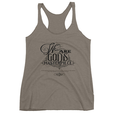 We Are God's Masterpiece - Ladies' Triblend Racerback Tank-Venetian Grey-XS-Made In Agapé
