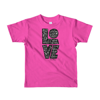 LOVE Is Patient - Kids T-Shirt-Fuchsia-2yrs-Made In Agapé