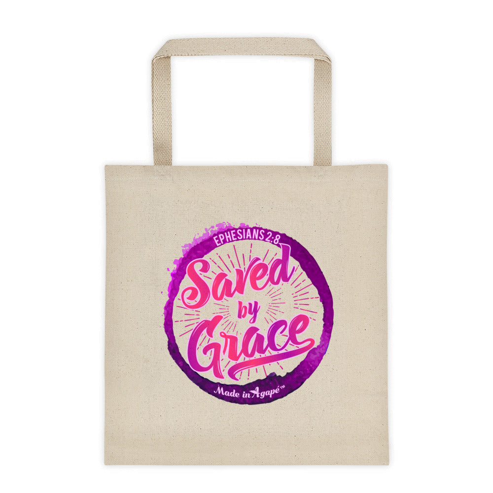 Saved By Grace - Tote Bag-Made In Agapé