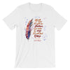 Agapé Feathers And Wings - Cozy Fit Short Sleeve Tee-White-S-Made In Agapé