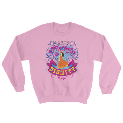 She's Clothed With Strength And Dignity - Women's Sweatshirt-Light Pink-S-Made In Agapé