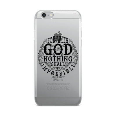 Nothing Impossible With God - iPhone Case-iPhone 6 Plus/6s Plus-Made In Agapé