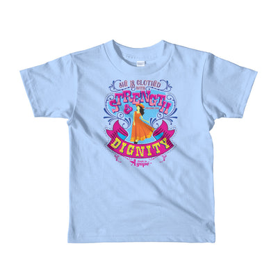 Clothed With Strength And Dignity - Kids T-Shirt-Baby Blue-2yrs-Made In Agapé