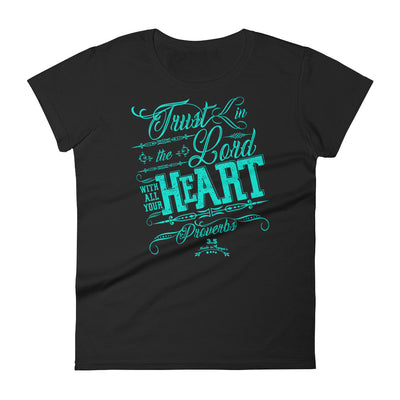 Trust In The Lord - Ladies' Fit Tee-Black-S-Made In Agapé