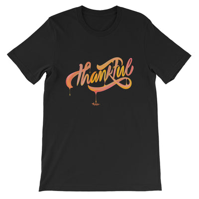 Thankful - Cozy Fit Short Sleeve Tee-Black-XS-Made In Agapé
