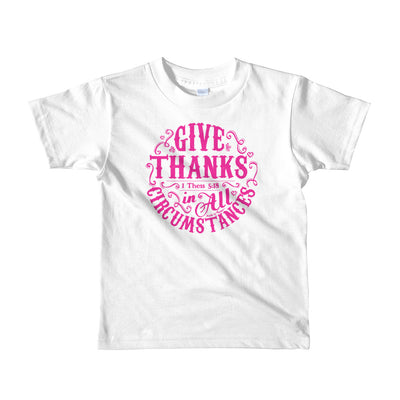 Give Thanks In All Circumstances - Kids T-Shirt-White-2yrs-Made In Agapé