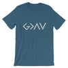 God Greater Than Highs And Lows - Cozy Fit Short Sleeve Tee-Heather Deep Teal-S-Made In Agapé