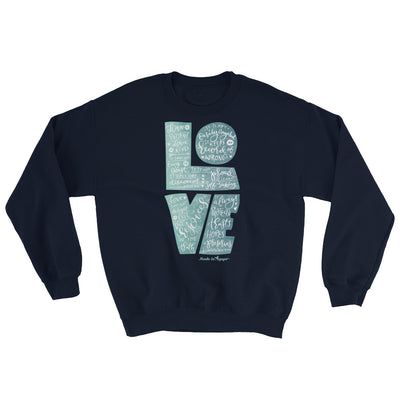 LOVE Is Patient - Men's Sweatshirt-Navy-S-Made In Agapé