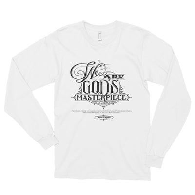 We Are God's Masterpiece - Unisex Long Sleeve Shirt-White-S-Made In Agapé
