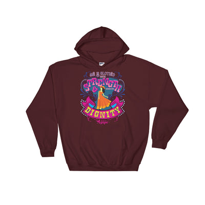 She's Clothed With Strength And Dignity - Women's Hoodie-Maroon-S-Made In Agapé