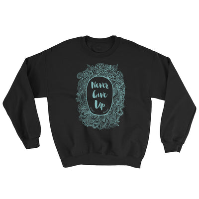 Never Give Up - Women's Sweatshirt-Black-S-Made In Agapé