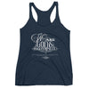 We Are God's Masterpiece - Ladies' Triblend Racerback Tank-Vintage Navy-XS-Made In Agapé