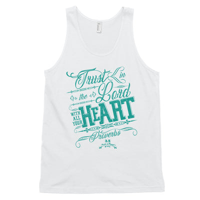 Trust In the Lord - Unisex Tank-White-XS-Made In Agapé