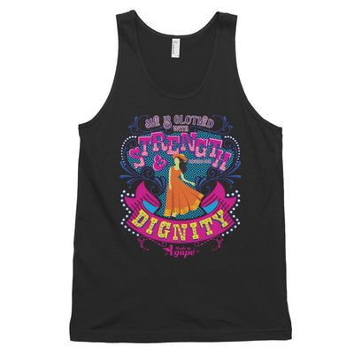 Clothed With Strength And Dignity - Unisex Tank-Black-XS-Made In Agapé