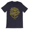 Be Strong And Courageous - Cozy Fit Short Sleeve Tee-Navy-XS-Made In Agapé