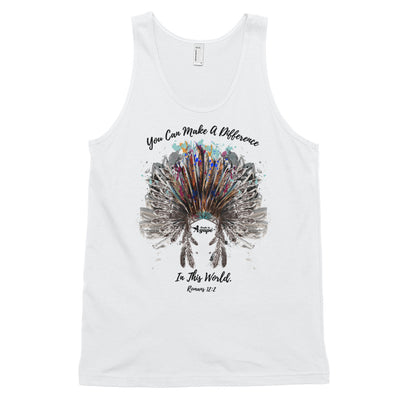 Make A Difference In This World - Unisex Tank-White-XS-Made In Agapé