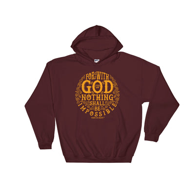 Nothing Impossible With God - Women's Hoodie-Maroon-S-Made In Agapé