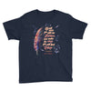 Agapé Feathers and Wings - Youth Short Sleeve Tee-Navy-XS-Made In Agapé