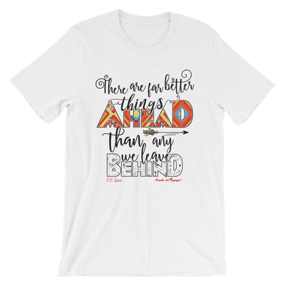 Far Better Things Ahead - Cozy Fit Short Sleeve Tee-White-S-Made In Agapé