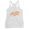 Thankful - Ladies' Triblend Racerback Tank-Heather White-XS-Made In Agapé