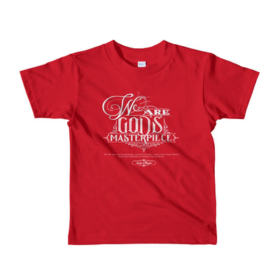 We Are God's Masterpiece - Kids T-Shirt-Red-2yrs-Made In Agapé