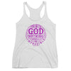Nothing Impossible With God - Ladies' Triblend Racerback Tank-Heather White-XS-Made In Agapé